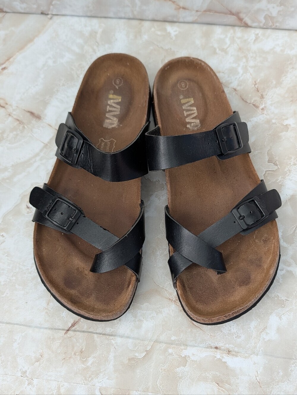 Wander The World Leather Women's Sandals Sz 8